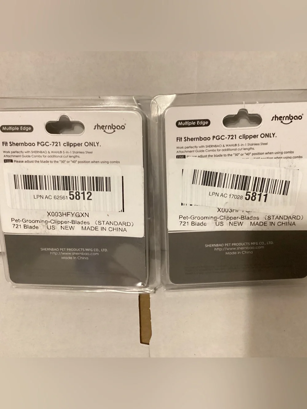 Pet Clippers Shernbao 5-in-1 Blades Standard Wahl Compatible NEW 2 Pack